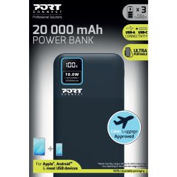 Powerbank 20,000mAh écran LCD 2 USB A & 1 USB C