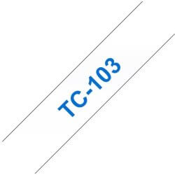 Ruban d'étiquettes TC103 bleu sur transparent