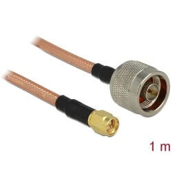Câble antenne N M > SMA M 1m RG-142 low loss