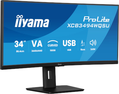 Ecran incurvé 34'' VA 3440x1440 à 120Hz 0,4ms
