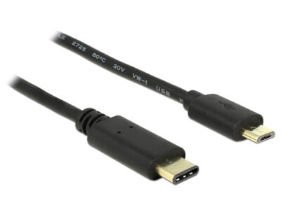 Câble USB 2.0 A Type C Mâle /Micro USB B Mâle 2m