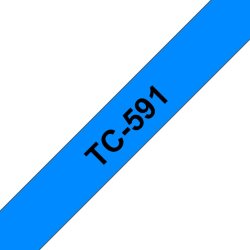 Ruban TC 9mm noir / bleu