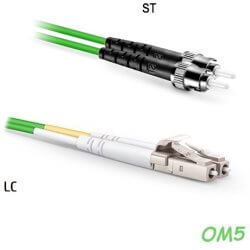 Jarretière OM5 LC/UPC ST/UPC Duplex Primacy 10m