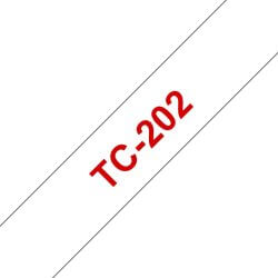 Ruban TC 12mm rouge / blanc