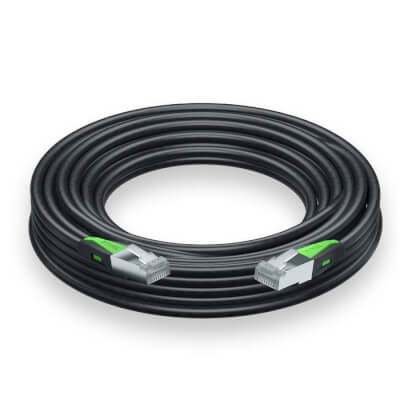 Câble Ethernet Catégorie 6A 500cm SF/FTP noir