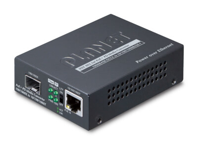 Transceiver 1xRJ45 Giga PoE in / 1xSFP
