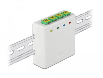 Adaptateur fibre rail Din 4xSC/APC Simplex Monom.