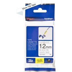 Ruban TZ flexible 12mm noir / blanc