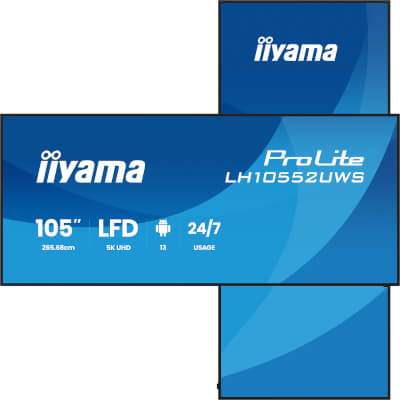 Moniteur 105'' IPS 24/7 HP 8ms slot OPS 2xLAN