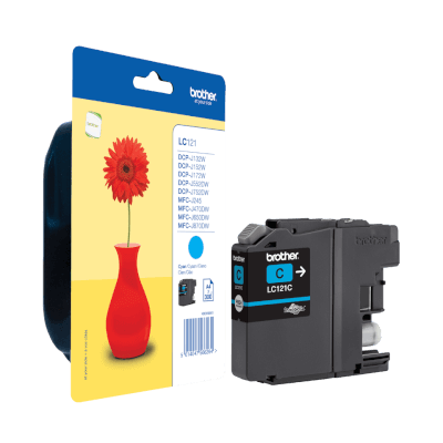 Cartouche d'encre cyan LC121C sous blister