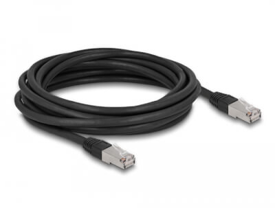 Cordon RJ45 Cat 6a outdoor LSZH S/FTP 5m noir