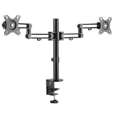 Support bureau bras flexi. pour 2 écrans 13 à 27''