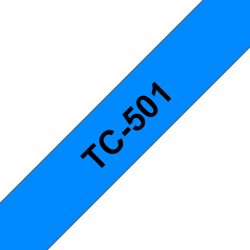 Ruban d'étiquettes TC501 Noir/Bleu
