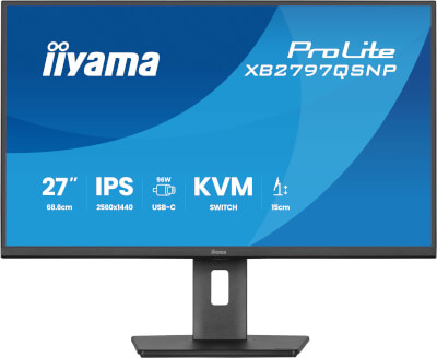 Moniteur 27'' ultra mince quad HD pivot hub USB