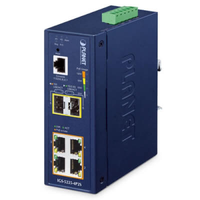 Switch indus L2+ 4 ports PoE at 144W