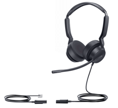 Casque filaire binaural RJ9 YHS36 haut de gamme E2