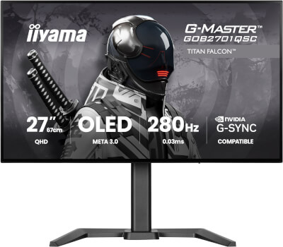 Moniteur 27'' OLED Quad HD 0.3ms HP pied réglable