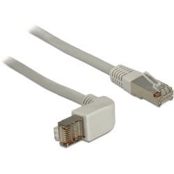 Cordon RJ45 Cat 5e S/FTP coudé H/ droit 0,5m beige
