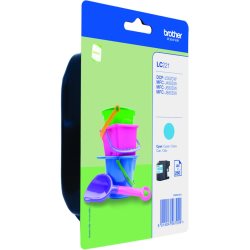 Cartouche d'encre cyan sous blister LC221C