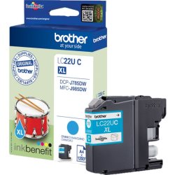 Cartouche d'encre cyan blister LC22UCBP