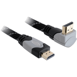 Câble vidéo HDMI High speed coudé haut 1,8m