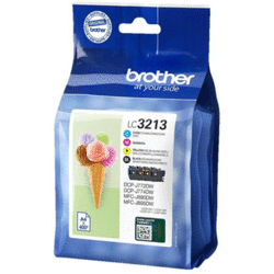 Pack de 4 cartouches d'encre LC3213BK/C/Y/M