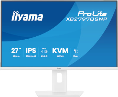 Moniteur 27" Blanc IPS QuadHD HP pivot stati. acc.