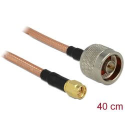 Câble antenne N M > SMA M 0,4m RG-142 low loss