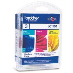 Blister 3 cartouches d'encre LC1100 C/M/Y