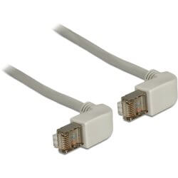 Cordon RJ45 Cat 5e S/FTP coudé / coudé 0,5m beige