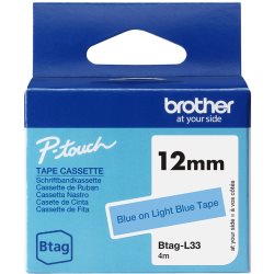 Ruban Btag non-laminé 12mm Bleu/Bleu Clair