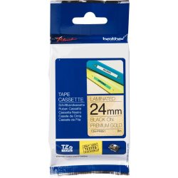 Ruban TZEPR laminé 24mm Noir/Or Premium