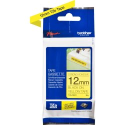 Ruban TZES Adhésif puissant 12mm Noir/Jaune