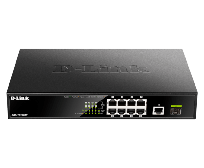 8 ports Giga PoEaf/at (125W) + 1 port Giga & 1 SFP