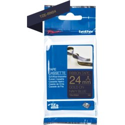 Ruban TZERN54 24mm or / bleu  tissu non adhésif