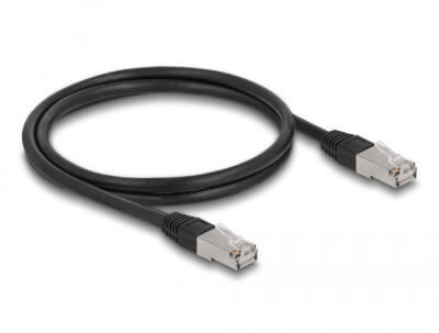 Cordon RJ45 Cat 6a outdoor LSZH S/FTP 1m noir
