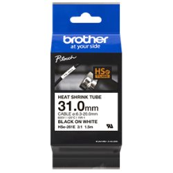 Rubans thermo rétractable, 31mm-1.5m Noir/Blanc