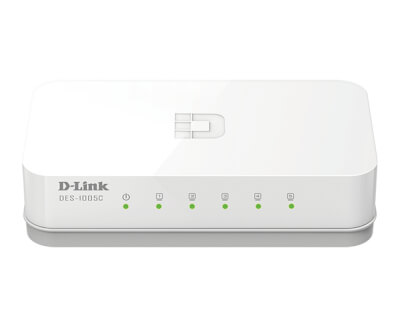 Switch 5 Ports 10/100 Mbps Boîtier en Plastique