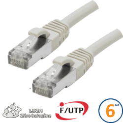 Cordon RJ45 Cat 6 F/UTP Primacy LSZH 5m beige