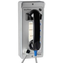 Téléphone d'urgence extérieur 4 touches alu