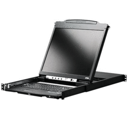 Console KVM rack. Double rail TFT 19" PS2/USB