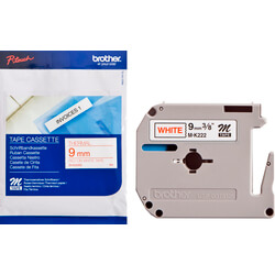 Ruban cassette MK 9mm rouge / blanc