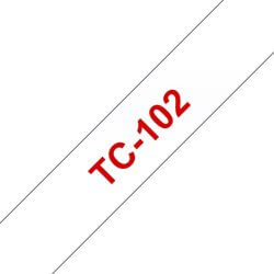 Ruban d'étiquettes TC102 Rouge/Transparent