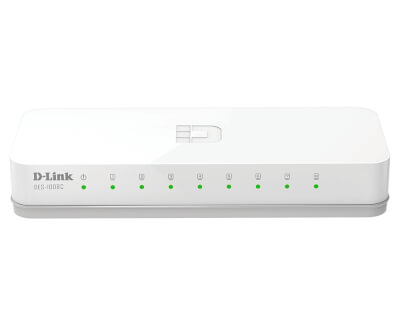 Switch 8 Ports 10/100 Mbps Boîtier en Plastique