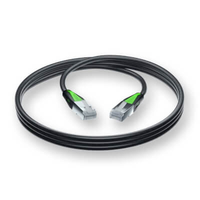 Câble Ethernet Catégorie 6A 100cm SF/FTP noir