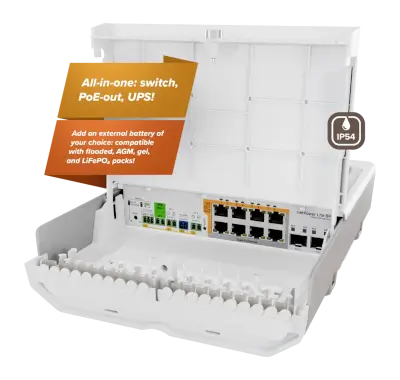 Switch 8Giga PoE 2 SFP+ Outdoor netPower Lite 8p