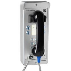 Téléphone d'urgence ext avec clavier + 4 mém alu