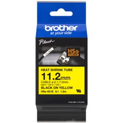 Rubans thermo rétractable, 11.2mm-1.5m Noir/Jaune