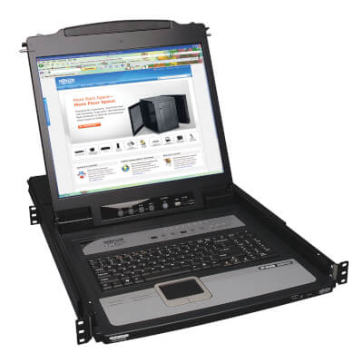 B020-U08-19-IP 8PT CONSOLE IP KVM W19'' LCD