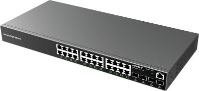 Switch L2 24 ports Giga PoE + 4 SFP Budget 360W